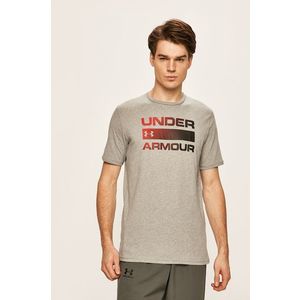 Tričko Under Armour pánske, šedá farba, s potlačou vyobraziť