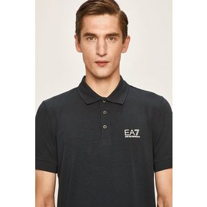 Polo tričko EA7 Emporio Armani pánske, tmavomodrá farba, jednofarebné vyobraziť