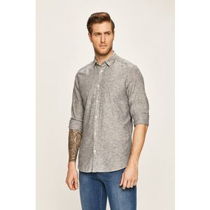 Košeľa Only & Sons pánska, šedá farba, slim, s klasickým golierom vyobraziť