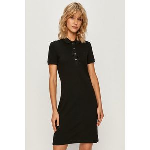 Šaty Lacoste EF5473-001, čierna farba, mini, rovné vyobraziť