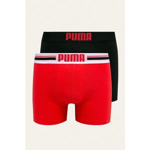 Boxerky Puma 906519 (2-pak) pánske, červená farba vyobraziť