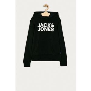 Mikina Jack & Jones čierna farba, s potlačou vyobraziť
