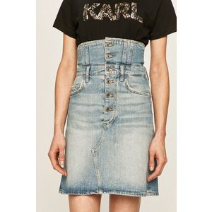Guess Jeans - Rifľová sukňa vyobraziť
