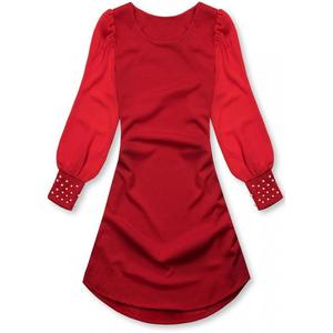 Červené elegantné šaty v A-strihu vyobraziť