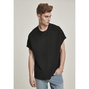 Pánske tričko URBAN CLASSICS Cut On Sleeve Naps Interlock Tee black Veľkosť: M, Pohlavie: pánske vyobraziť