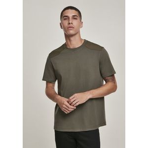 Pánske tričko URBAN CLASSICS Military Tee olive Farba: olivová, Veľkosť: XL, Pohlavie: pánske vyobraziť