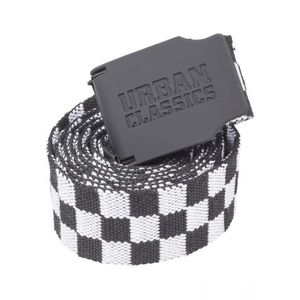 Opasok Urban Classics UC Canvas Belt Checkerboard 150cm black/white vyobraziť