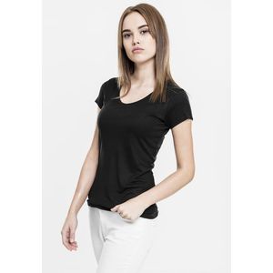 Dámske tričko Urban Classics Ladies Basic Viscose Tee čierne Pohlavie: dámske, Velikost: XL vyobraziť