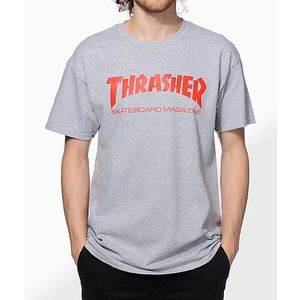 Pánske sivé tričko Thrasher Skate Mag Farba: Šedá, Veľkosť: XXL vyobraziť