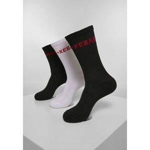Ponožky MR.TEE Kebab Socks 3-Pack Farba: black/white, Veľkosť: 43-46 vyobraziť
