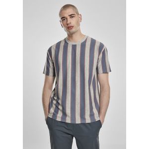 Pánske tričko URBAN CLASSICS Printed Oversized Bold Stripe Tee vintageblue Veľkosť: XL, Pohlavie: pánske vyobraziť