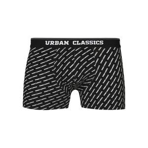 Pánske boxerky URBAN CLASSICS Men Boxer Shorts Double Pack grey/branded aop Veľkosť: XL, Pohlavie: pánske vyobraziť