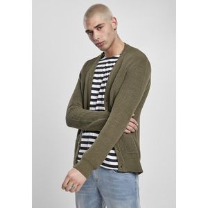 Pánsky kardigán URBAN CLASSICS Boxy Cardigan olive Veľkosť: XL, Pohlavie: pánske vyobraziť