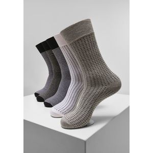 Ponožky Urban Classics Stripes and Dots 5-Pack blk/grey veľkosť (EU): 43-46 vyobraziť