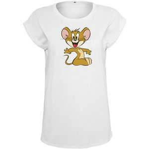 Dámske tričko MERCHCODE Ladies Tom & Jerry Mouse Farba: white, Veľkosť: L vyobraziť