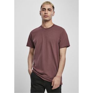 Pánske tričko URBAN CLASSICS Open Edge Pigment Dyed Basic cherry Veľkosť: XL, Pohlavie: pánske vyobraziť
