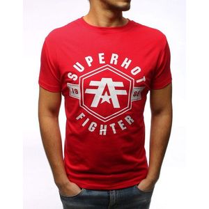 Červené tričko s trendy potlačou (rx2978) vyobraziť