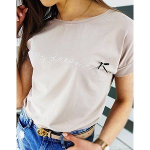 Béžové trendy dámske tričko DAY DREAMER RY1268 vyobraziť
