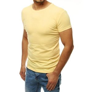 Jednoduché svetlo-žlté pánske tričko RX4188 vyobraziť