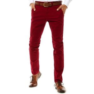 Štýlové červené nohavice v elegantnom prevedení UX2585 vyobraziť