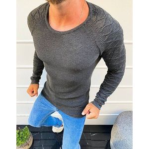 Moderný tmavo-sivý sveter pre pánov WX1646 vyobraziť