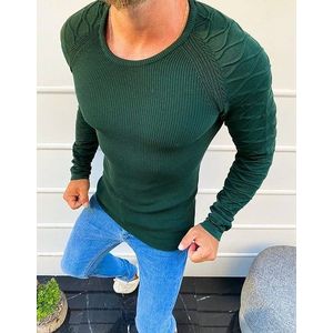 Pánsky sveter v peknej zelenej farbe WX1648 vyobraziť