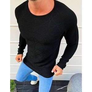 Pánsky čierny sveter v módnom prevedení WX1598 vyobraziť