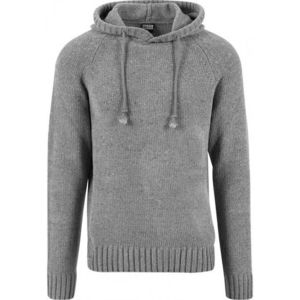 Urban Classics Chenille Hooded Sweater grey - S vyobraziť