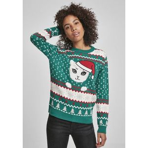 Urban Classics Ladies Kitty Christmas Sweater x-masgreen - XS vyobraziť