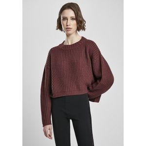 Urban Classics Ladies Wide Oversize Sweater cherry - XL vyobraziť