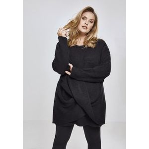 Urban Classics Ladies Wrapped Sweater black - S vyobraziť