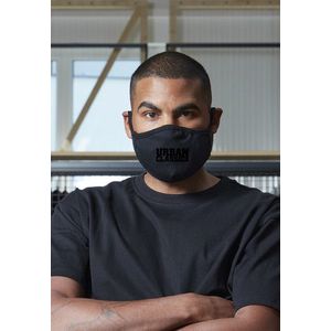 Urban Classics Logo Print Face Mask 2-Pack black - UNI vyobraziť