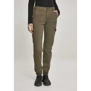 Urban Classics Ladies High Waist Cargo Pants olive - 26 vyobraziť