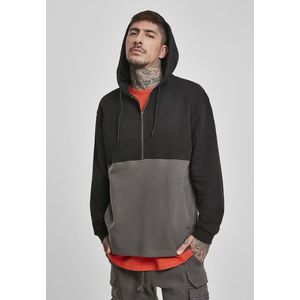 Urban Classics Relaxed Half Zip Hoodie black/darkshadow - L vyobraziť