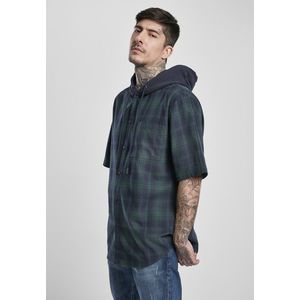 Urban Classics Hooded Short Sleeve Shirt navy - L vyobraziť