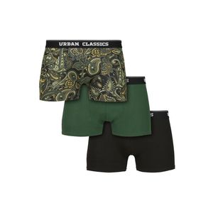 Urban Classics Boxer Shorts 3-Pack darkgreen/paisley/black - L vyobraziť