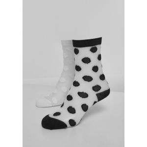 Urban Classics Net Socks Dots 2-Pack white/black - 39-42 vyobraziť