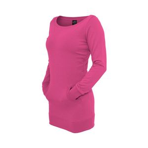 Urban Classics Ladies Long Crewneck fuchsia - XS vyobraziť