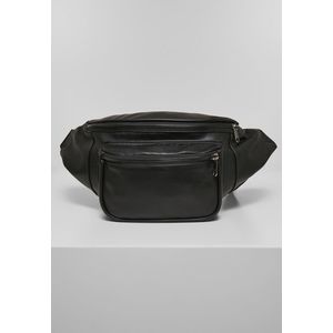 Urban Classics Imitation Leather Double Zip Shoulder Bag black - One Size vyobraziť