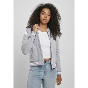 Urban Classics Ladies Organic Inset College Sweat Jacket grey/white - 3XL vyobraziť