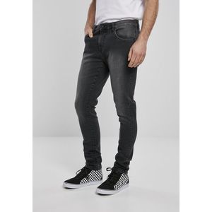 Urban Classics Slim Fit Zip Jeans real black washed - 30/32 vyobraziť