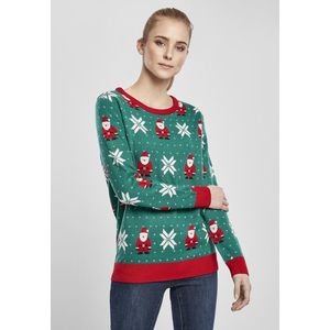 Urban Classics Ladies Santa Christmas Sweater x-masgreen - 3XL vyobraziť