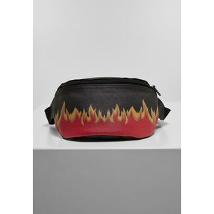 Urban Classics Flame Print Leather Imitation Hip Bag black/red - One Size vyobraziť