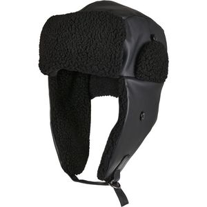 Urban Classics Imitation Leather Trapper Hat black - One Size vyobraziť