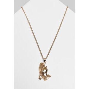 Urban Classics Pray Hands Necklace gold - One Size vyobraziť