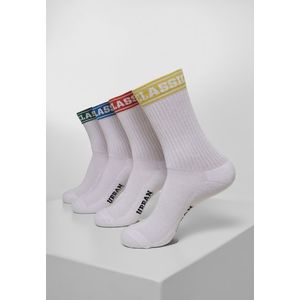 Urban Classics Short Sporty Logo Socks Coloured Cuff 4-Pack multicolor - 43-46 vyobraziť