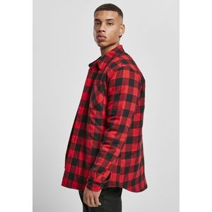 Urban Classics Padded Check Flannel Shirt black/red - 3XL vyobraziť