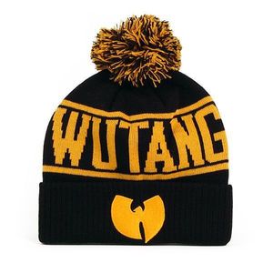 Wu-Tang Logo Winter Cap Black Yellow - Uni vyobraziť