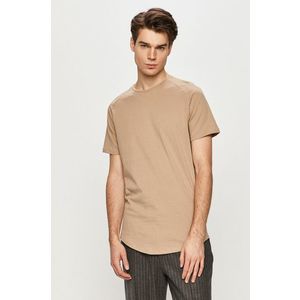 Tričko Jack & Jones béžová farba, jednofarebné vyobraziť