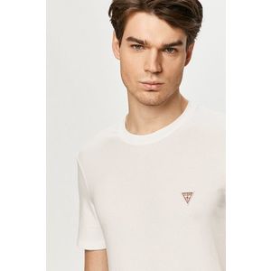 Tričko Guess biela farba, jednofarebné vyobraziť